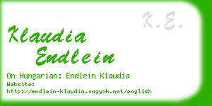 klaudia endlein business card